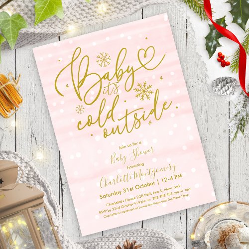 Baby Its Cold Outside Winter Baby Shower Invitation