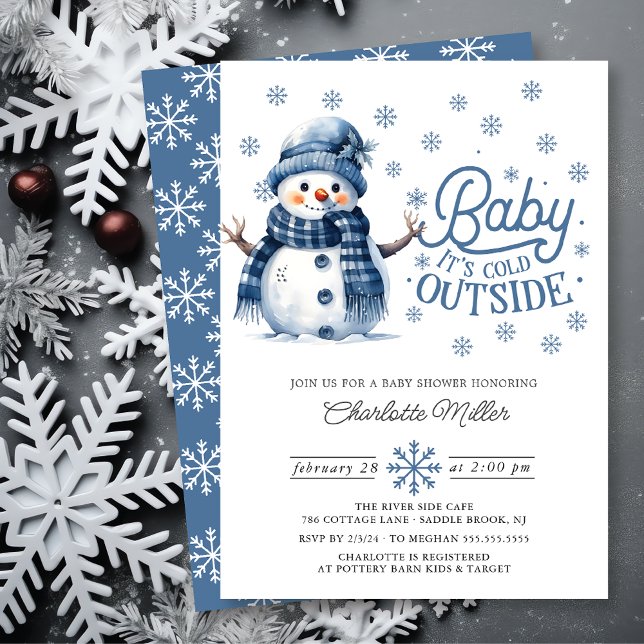 Baby It's Cold Outside Winter Baby Shower Invitation (Creator Uploaded)