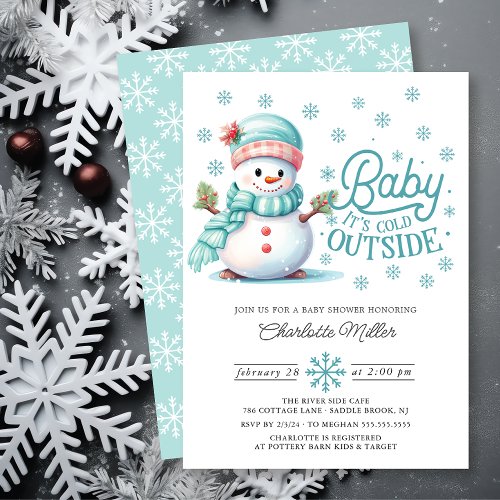 Baby Its Cold Outside Winter Baby Shower Invitation