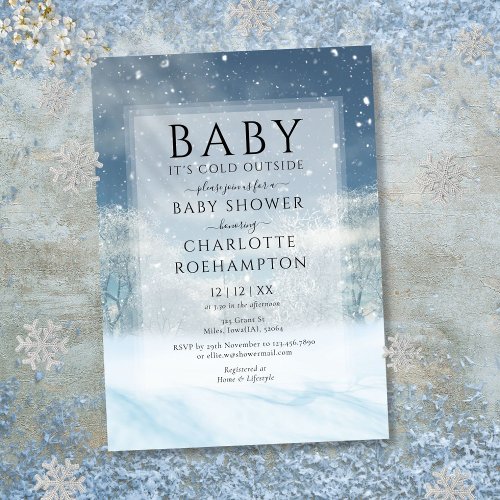 Baby Its Cold Outside Winter Baby Shower Invitation