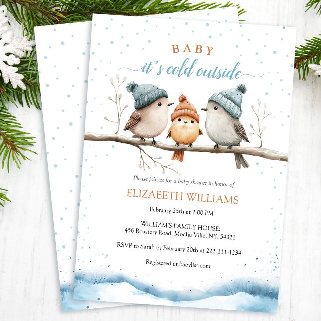 Baby it's cold outside, Winter Baby Shower Invitation (Creator Uploaded)