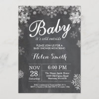 Baby its Cold Outside Winter Baby Shower Invitation