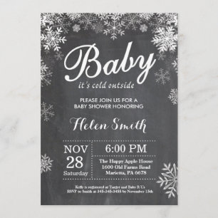 Baby its Cold Outside Winter Baby Shower Invitation