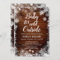 Baby it's cold outside Winter Baby Shower Invitation