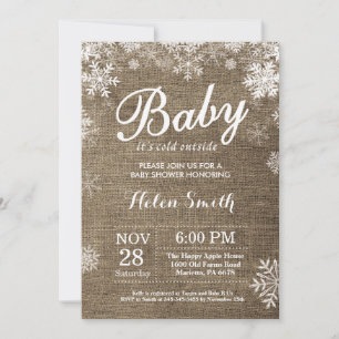 Baby its Cold Outside Winter Baby Shower Invitation
