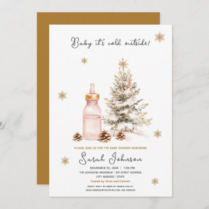 Baby it's cold outside Winter Baby Shower Invitation