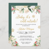 Baby Its Cold Outside Winter Baby Shower Invitation