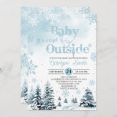 Baby it's Cold Outside Winter Baby Shower Invitation (Front/Back)