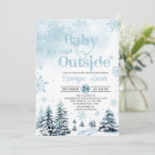 Baby it's Cold Outside Winter Baby Shower Invitation (Standing Front)