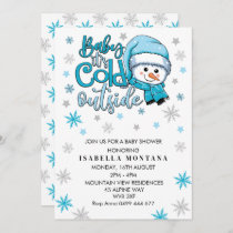 baby its cold outside winter baby shower invitation