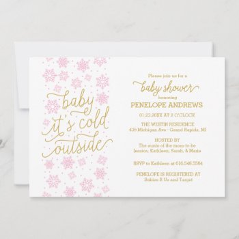 Baby It's Cold Outside Winter Baby Shower Invite by BanterandCharm at Zazzle