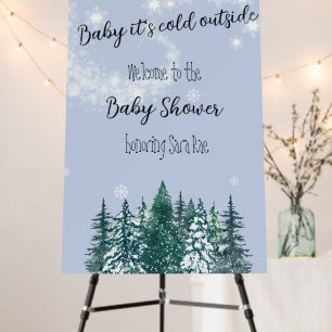 Baby it's cold outside Winter Baby Shower Invite Foam Board