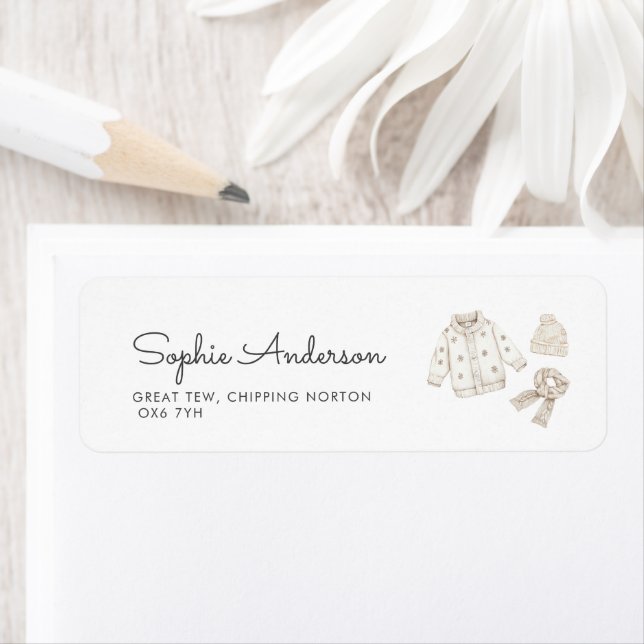 Baby It's Cold Outside Winter Baby Shower Label (Insitu)