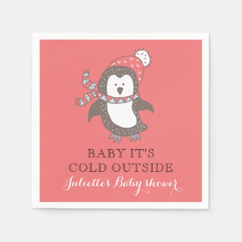 Baby Its Cold Outside Winter Baby Shower  Napkins