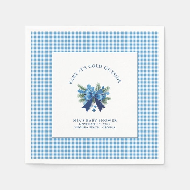 Baby It's Cold Outside Winter Baby Shower  Napkins (Front)