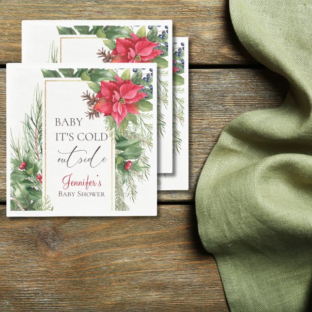 Baby Its Cold Outside Winter Baby Shower  Napkins (Creator Uploaded)
