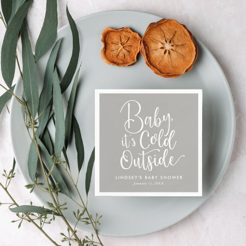 Baby Its Cold Outside Winter Baby Shower Napkins