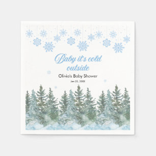 Baby It's Cold Outside Winter Baby Shower Napkins