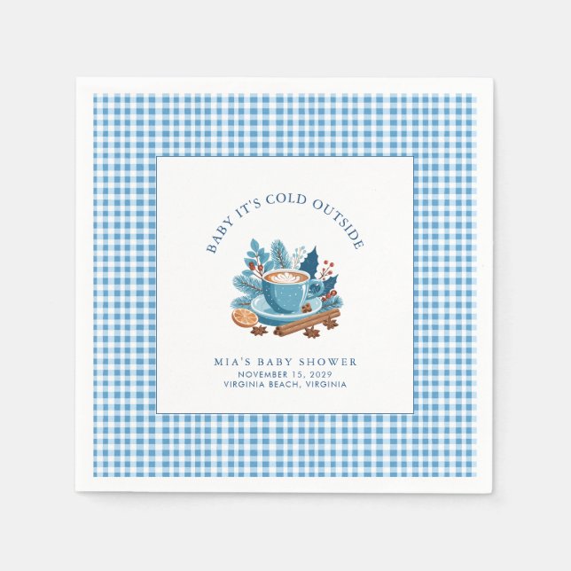 Baby It's Cold Outside Winter Baby Shower  Napkins (Front)
