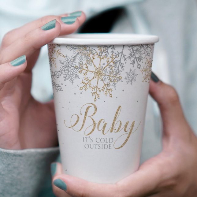 Baby It's Cold Outside Winter Baby Shower Paper Cups (Creator Uploaded)
