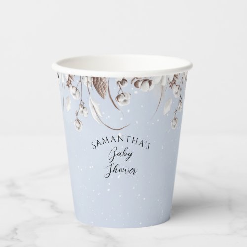 Baby its cold outside Winter Baby Shower  Paper Cups