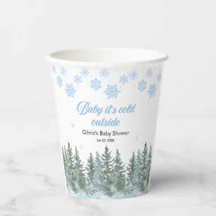 Baby It's Cold Outside Winter Baby Shower Paper Cups