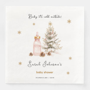 Baby it's cold outside Winter Baby Shower Paper Dinner Napkins