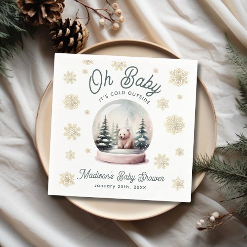 Baby Its Cold Outside Winter Baby Shower Paper Napkins