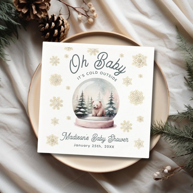 Baby It's Cold Outside Winter Baby Shower Paper Napkins (Baby It's Cold Outside Winter Baby Shower Paper Napkins)
