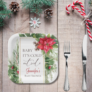Baby Its Cold Outside Winter Baby Shower Paper Plates