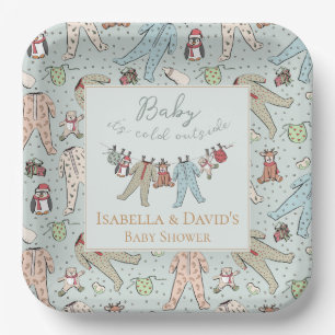 Baby Its Cold Outside Winter Baby Shower Paper Plates