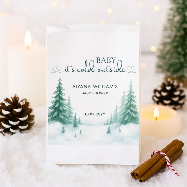 Baby Its Cold Outside Winter Baby Shower Party  Favor Bag (Creator Uploaded)