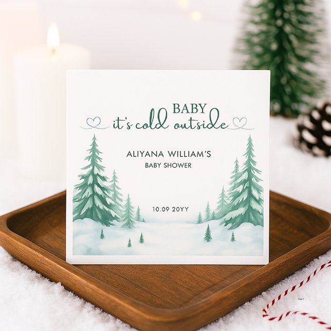 Baby Its Cold Outside Winter Baby Shower Party  Napkins (Creator Uploaded)