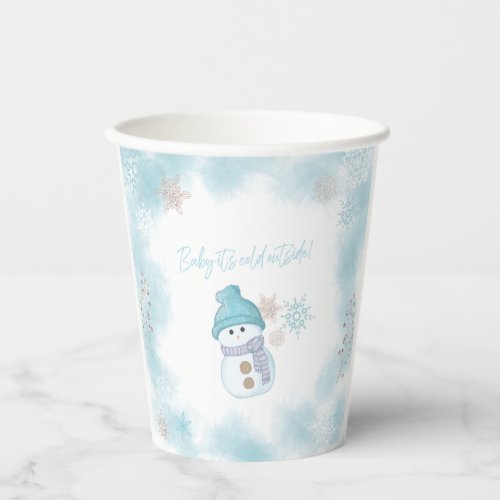 Baby Its Cold Outside Winter Baby Shower Party Paper Cups