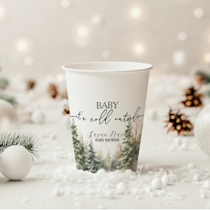 Baby Its Cold Outside Winter Baby Shower Party Paper Cups