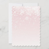 Baby Its Cold Outside Winter Baby Shower Pink Girl Invitation (Back)