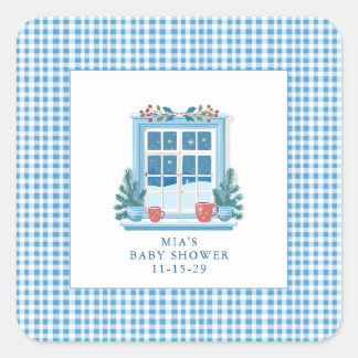 Baby It's Cold Outside Winter Baby Shower Square Sticker