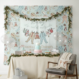 Baby Its Cold Outside Winter Baby Shower Tapestry