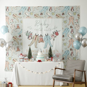 Baby Its Cold Outside Winter Baby Shower Tapestry