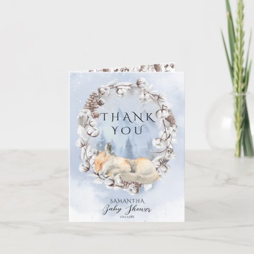 Baby its cold outside Winter Baby Shower  Thank You Card