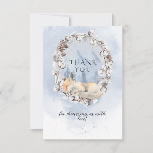 Baby its cold outside Winter Baby Shower Thank You Card