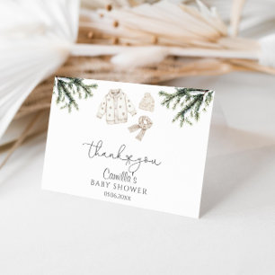 Baby It's Cold Outside Winter Baby Shower  Thank You Card