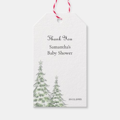 Baby Its Cold Outside Winter baby shower thankyou Gift Tags