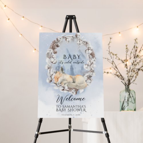 Baby its cold outside Winter Baby Shower welcome Foam Board