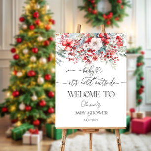 Baby it's Cold Outside Winter Baby Shower Welcome Foam Board