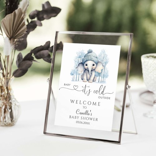 Baby Its Cold Outside Winter Baby Shower Welcome Poster