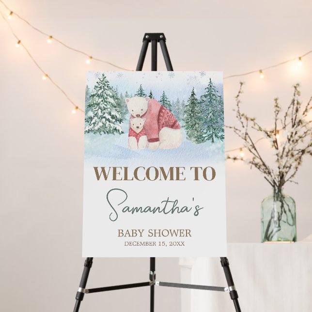 Baby It's Cold Outside Winter Baby Welcome Sign (In Situ (Stand))