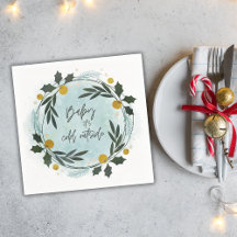 Baby Its Cold Outside Winter Blue Gold Baby Shower