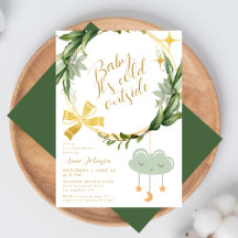 Baby Its Cold Outside Winter Botanical Baby Shower