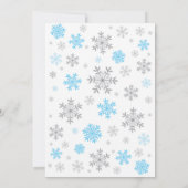 Baby Its Cold Outside Winter Boy Baby Shower Blue Invitation (Back)